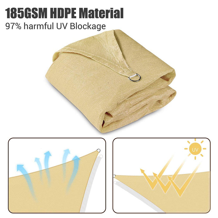 Yescom Patio Triangle Sun Sail Shade Canopy 11ft Color Optional