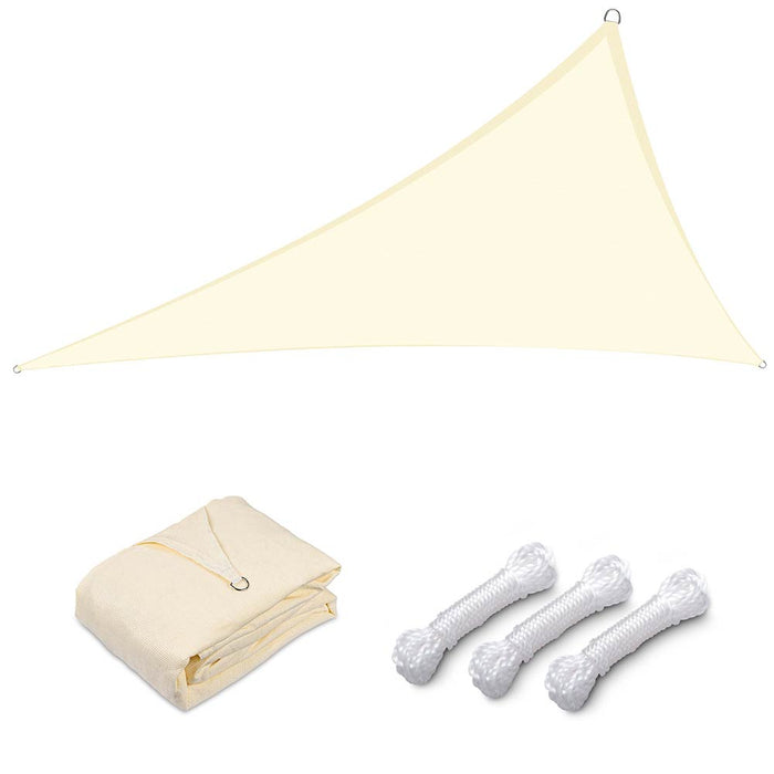 Yescom Patio Triangle Sun Sail Shade Canopy 7ft Off White