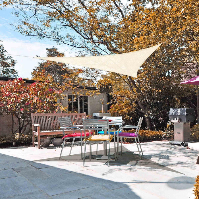 Yescom Patio Triangle Sun Sail Shade Canopy 7ft Off White