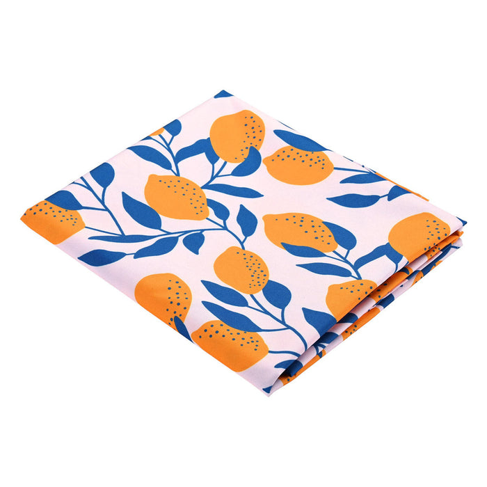 LAGarden Rectangle Tablecloth with Lemon Orange Seagull Print 43"x57"