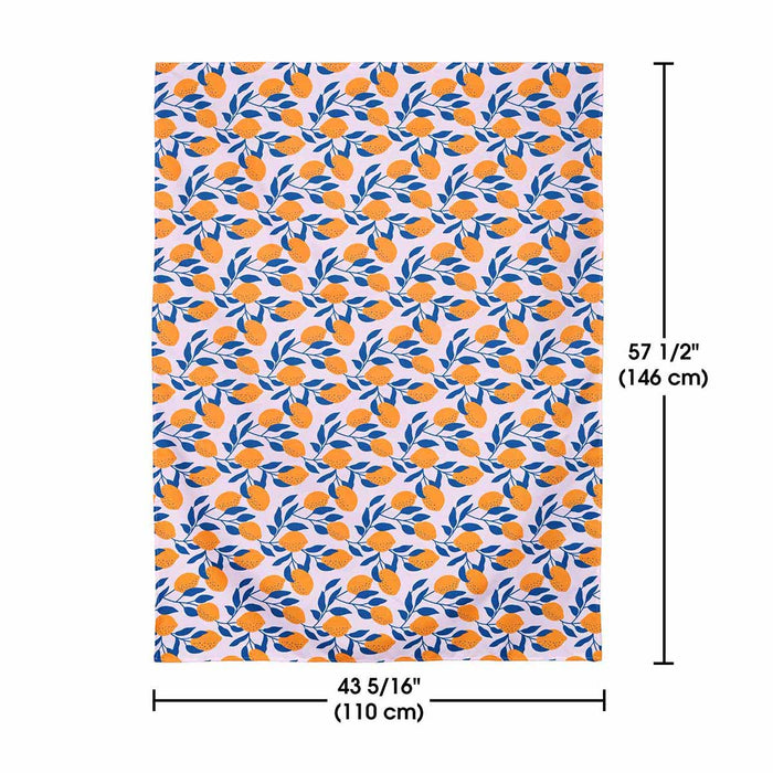 LAGarden Rectangle Tablecloth with Lemon Orange Seagull Print 43"x57"