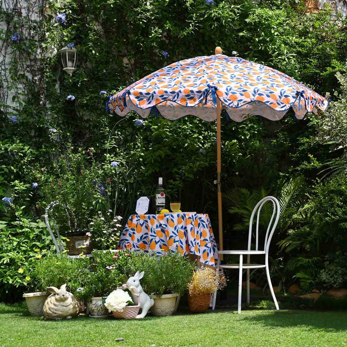 LAGarden Rectangle Tablecloth with Lemon Orange Seagull Print 43"x57"