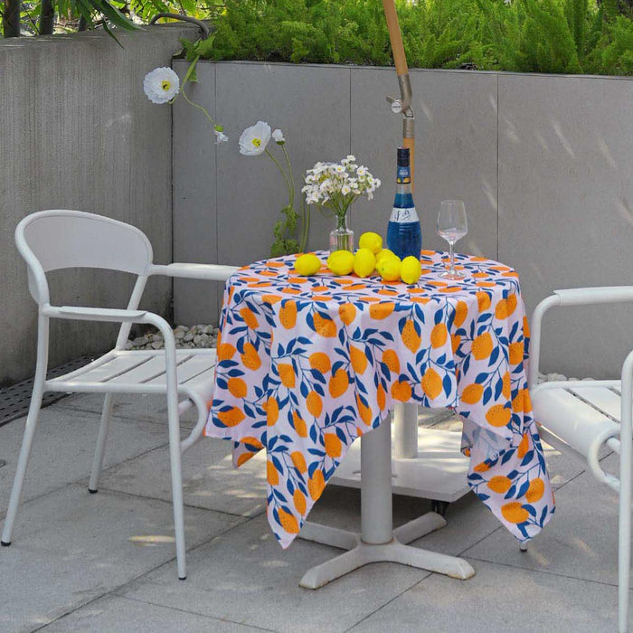 LAGarden Rectangle Tablecloth with Lemon Orange Seagull Print 43"x57"
