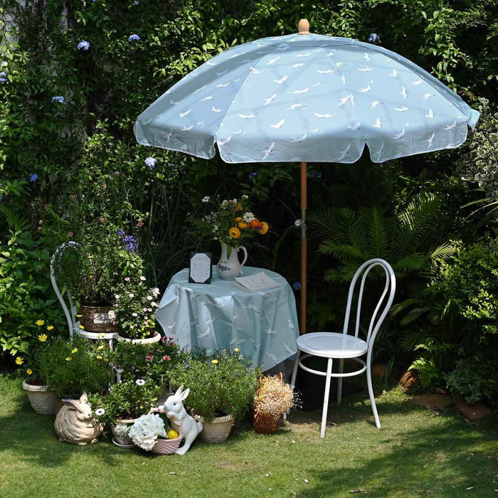 LAGarden Rectangle Tablecloth with Lemon Orange Seagull Print 43"x57"