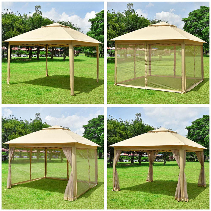 Yescom 11'x11' Ez Pop Up Canopy Gazebo Tent with Sidewalls Net