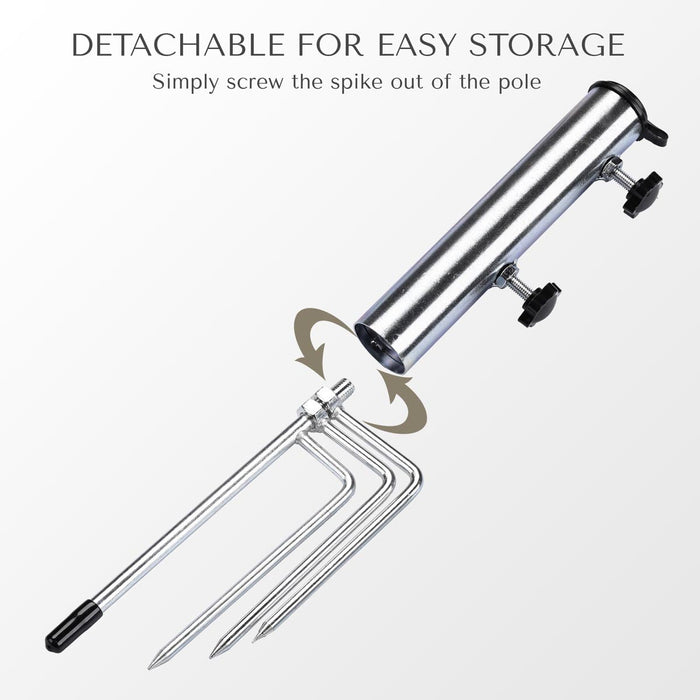 Yescom Galvanized Steel Beach Umbrella Anchor for Poles D1 7/16"