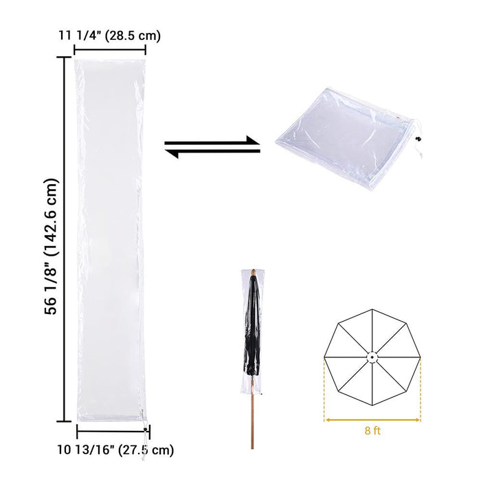 Yescom Waterproof PVC Patio Outdoor Umbrella Cover Bag 8ft