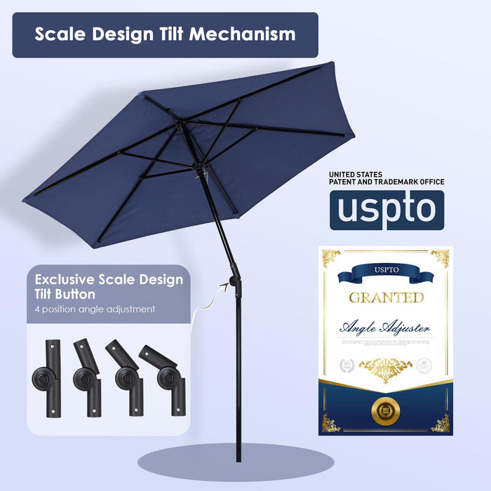 Yescom 7.5ft Patio Umbrella Crank and Tilt 6-Rib