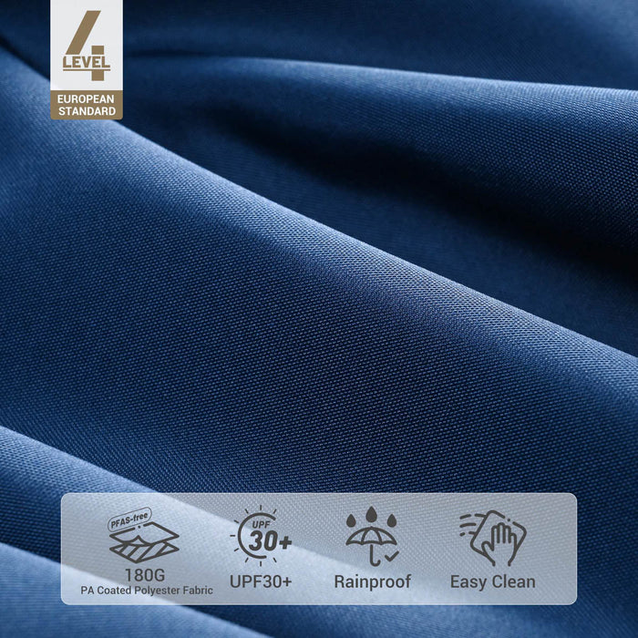 Yescom 13ft Wood Patio Umbrella with Base & Wheels