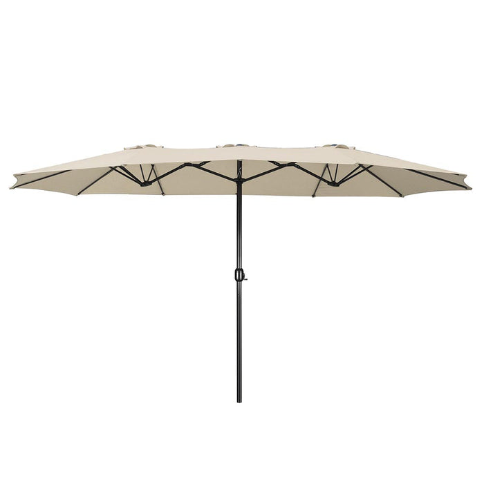 Yescom 15x9 ft Patio Rectangular Market Umbrella w/ Wind Vent