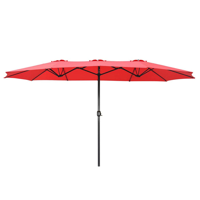 Yescom 15x9 ft Patio Rectangular Market Umbrella w/ Wind Vent