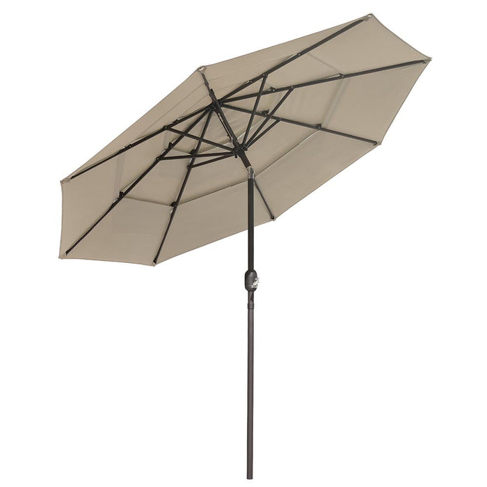 Yescom 9ft 8-Rib Patio Outdoor Market Umbrella 3-Tiered Tilt