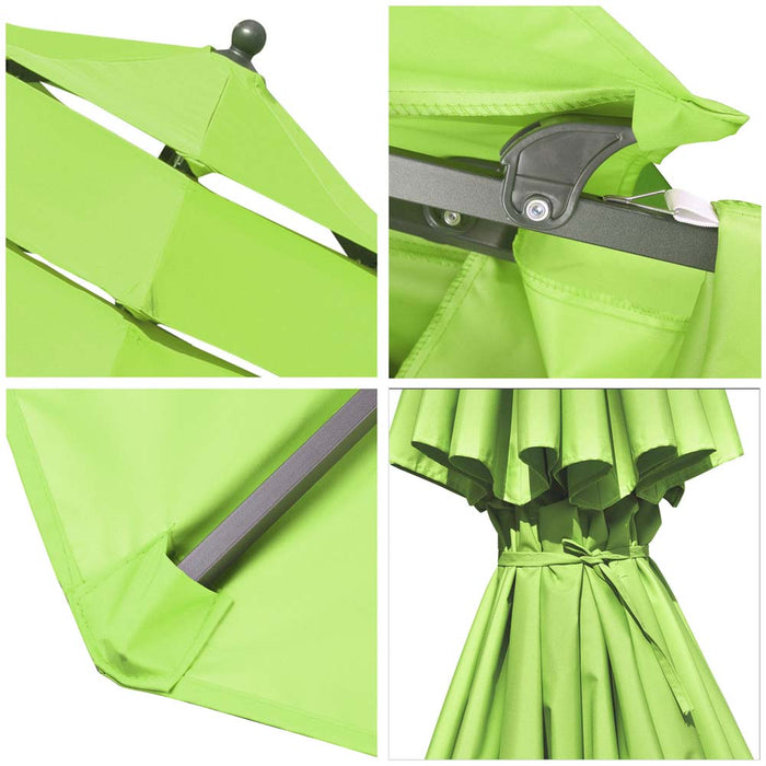 Yescom 9ft 8-Rib Patio Outdoor Market Umbrella 3-Tiered Tilt