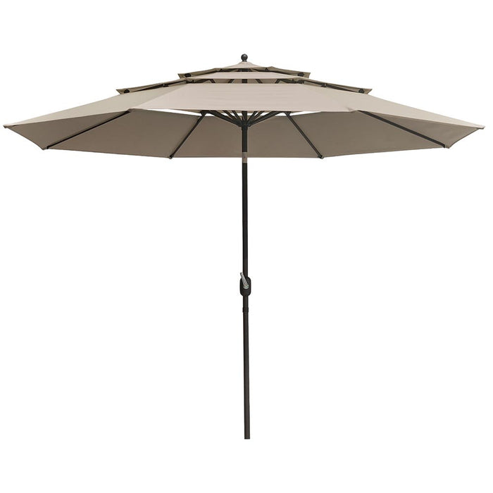 Yescom 11ft 8-Rib Patio Outdoor Market Umbrella 3-Tiered Tilt