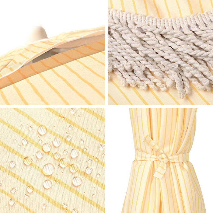 Yescom Fringe Beach Umbrella 6ft 8-rib with Anchor