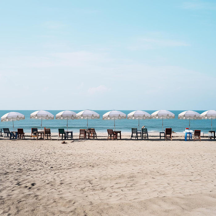 Yescom Fringe Beach Umbrella 6ft 8-rib with Anchor