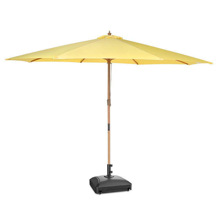 Yescom 13ft Wood Patio Umbrella with Base & Wheels