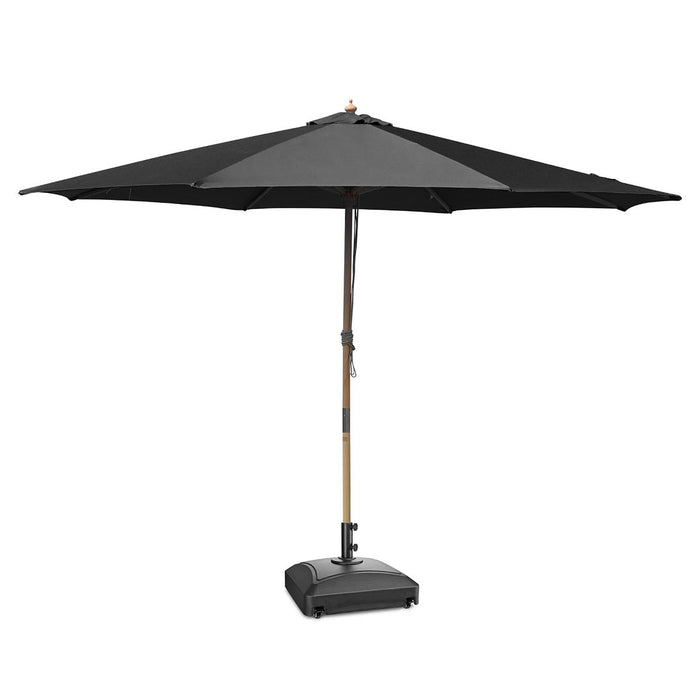 Yescom 13ft Wood Patio Umbrella with Base & Wheels