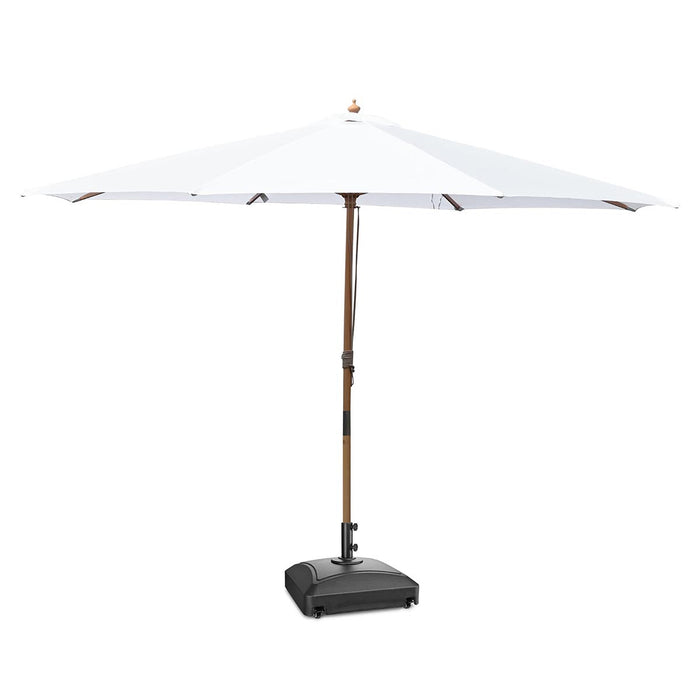 Yescom 13ft Wood Patio Umbrella with Base & Wheels