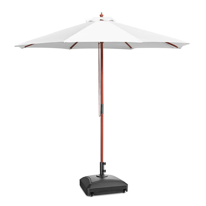 Yescom 9ft Wood Patio Umbrella with Base & Wheels