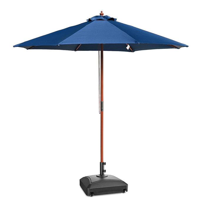 Yescom 9ft Wood Patio Umbrella with Base & Wheels