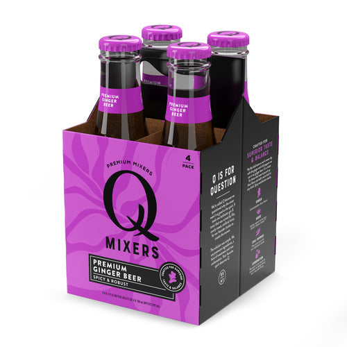 Q Drinks - Ginger Beer, 6/6.7 fl oz (Pack of 4) - Gluten-Free Mixer