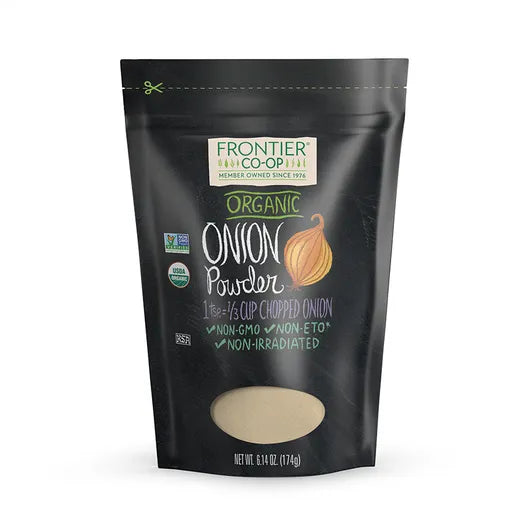 Frontier Natural Products Coop - Organic Onion Powder, 6.14 oz (Pack of 12) - Kosher, GMO-Free