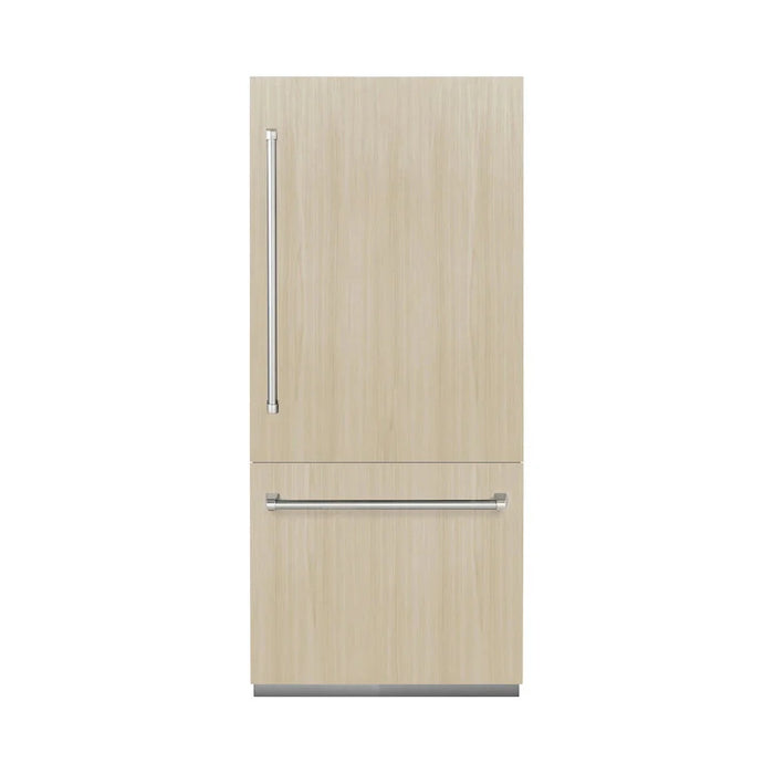 ZLINE 36" Panel Ready Built-In Bottom Freezer Refrigerator,Water Dispenser, Ice Maker, RBIT-36
