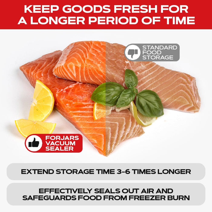 200 Count 6x9 Vacuum Sealer Bags - Textured on Both Sides, 7.5 Mil Thickness