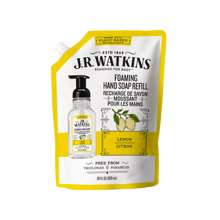 J.R. Watkins Lemon Foam Hand Soap Refill, 28 Fl Oz (Pack of 3)