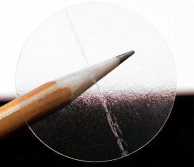 1-1/2" Crystal Clear Wafer Seals: 5,000/Roll - Pef. & Non-Perf.