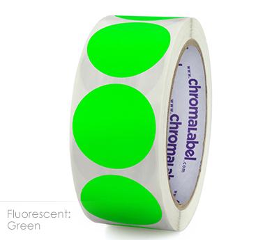 1-1/2" Removable Color-Code Round Dot Inventory Labels: 500/Roll