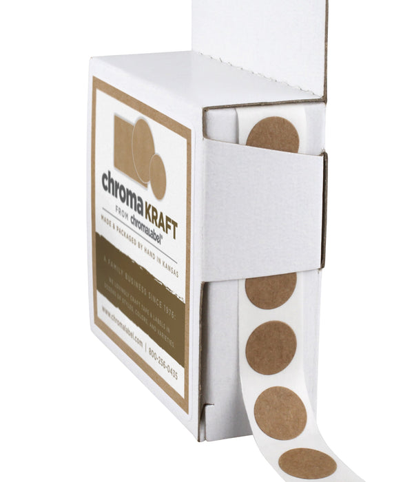 True Kraft Paper Dot Stickers: 1,000/Box