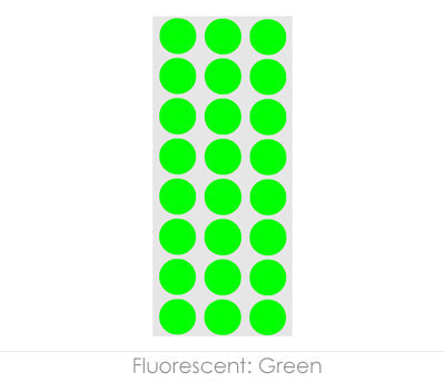 1/2" Permanent Round, Color-Code Dots: 1,200/Pack