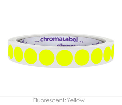 1/2" Permanent Round, Color-Code Dot Stickers: 1,000/Roll