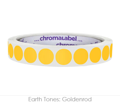 1/2" Permanent Round, Color-Code Dot Stickers: 1,000/Roll