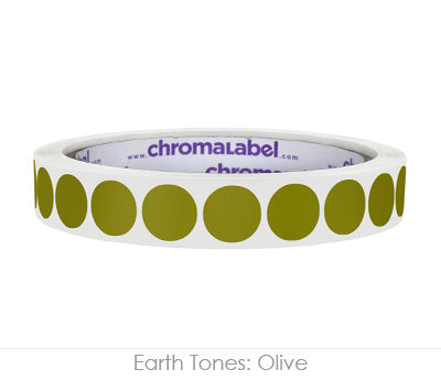 1/2" Permanent Round, Color-Code Dot Stickers: 1,000/Roll