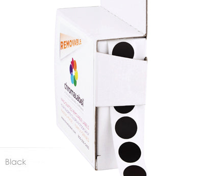 1/2" Removable Round, Color-Code Dot Stickers: 1,000/Box
