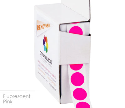 1/2" Removable Round, Color-Code Dot Stickers: 1,000/Box