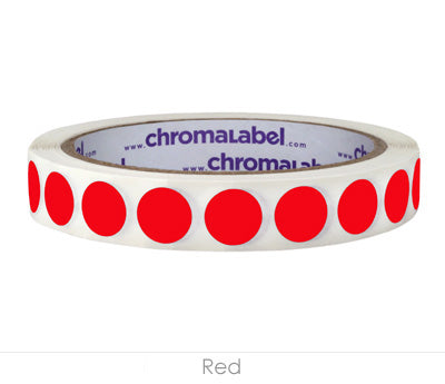 1/2" Removable Round, Color-Code Dots: 1,000/Roll
