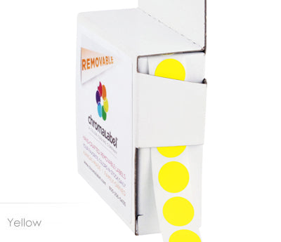 1/2" Removable Round, Color-Code Dot Stickers: 1,000/Box