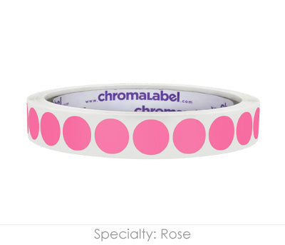 1/2" Permanent Round, Color-Code Dot Stickers: 1,000/Roll