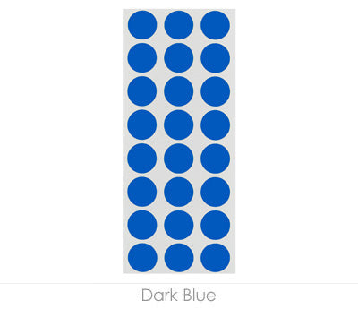 1/2" Removable Round, Color-Code Dots: 1,200/Pack