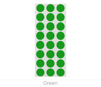 1/2" Removable Round, Color-Code Dots: 1,200/Pack