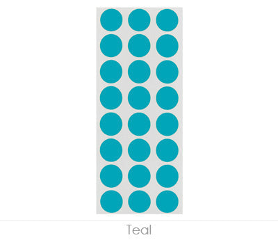 1/2" Removable Round, Color-Code Dots: 1,200/Pack