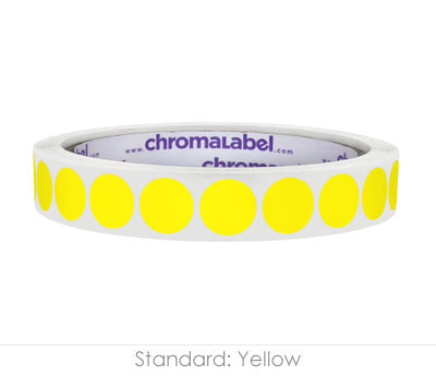 1/2" Permanent Round, Color-Code Dot Stickers: 1,000/Roll