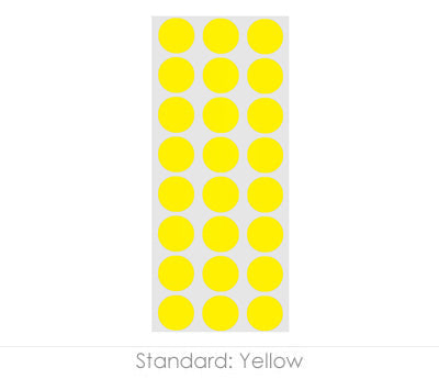 1/2" Permanent Round, Color-Code Dots: 1,200/Pack