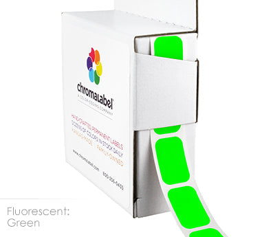 1/2" x 3/4" Color-Code Rectangular Inventory Labels: 500/Box