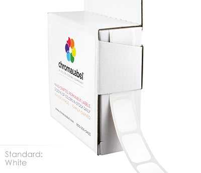 1/2" x 3/4" Color-Code Rectangular Inventory Labels: 500/Box