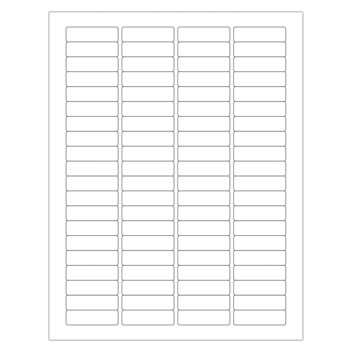Rectangle Laser Labels - 1/2" x 1-3/4": 2000/Pack, 25 Sheets